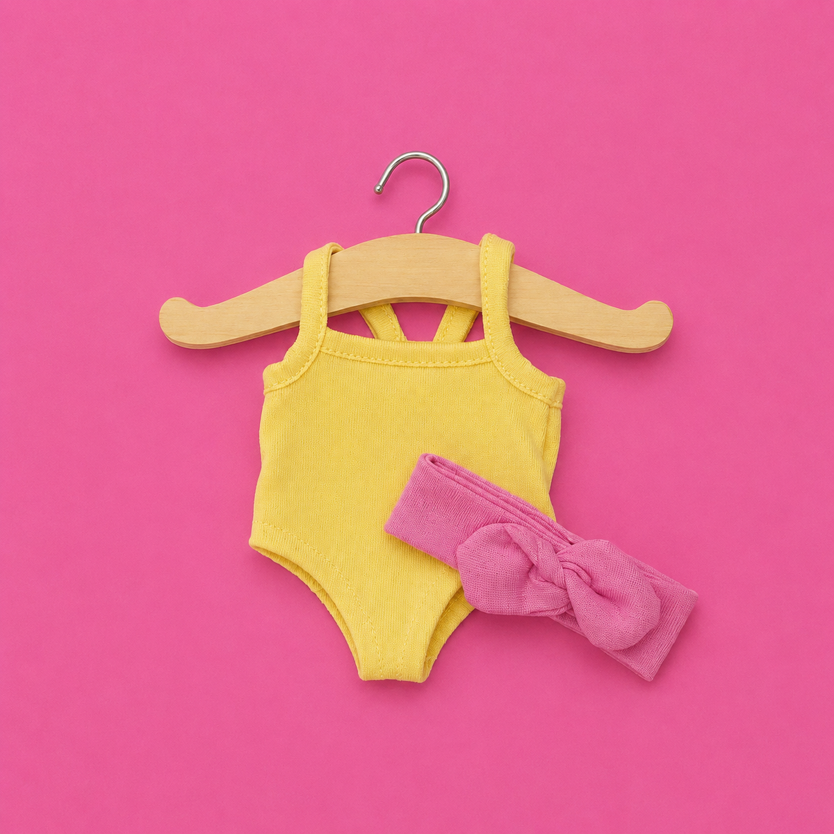 BODY GIALLO E FASCIA ROSA – MINI PANCHAS MINIKANE