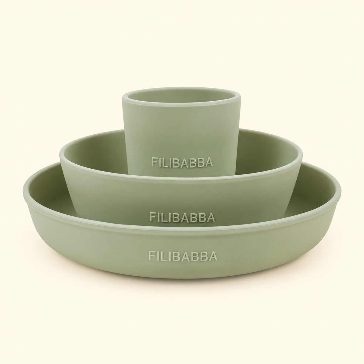 Set da tavola in silicone – Verde