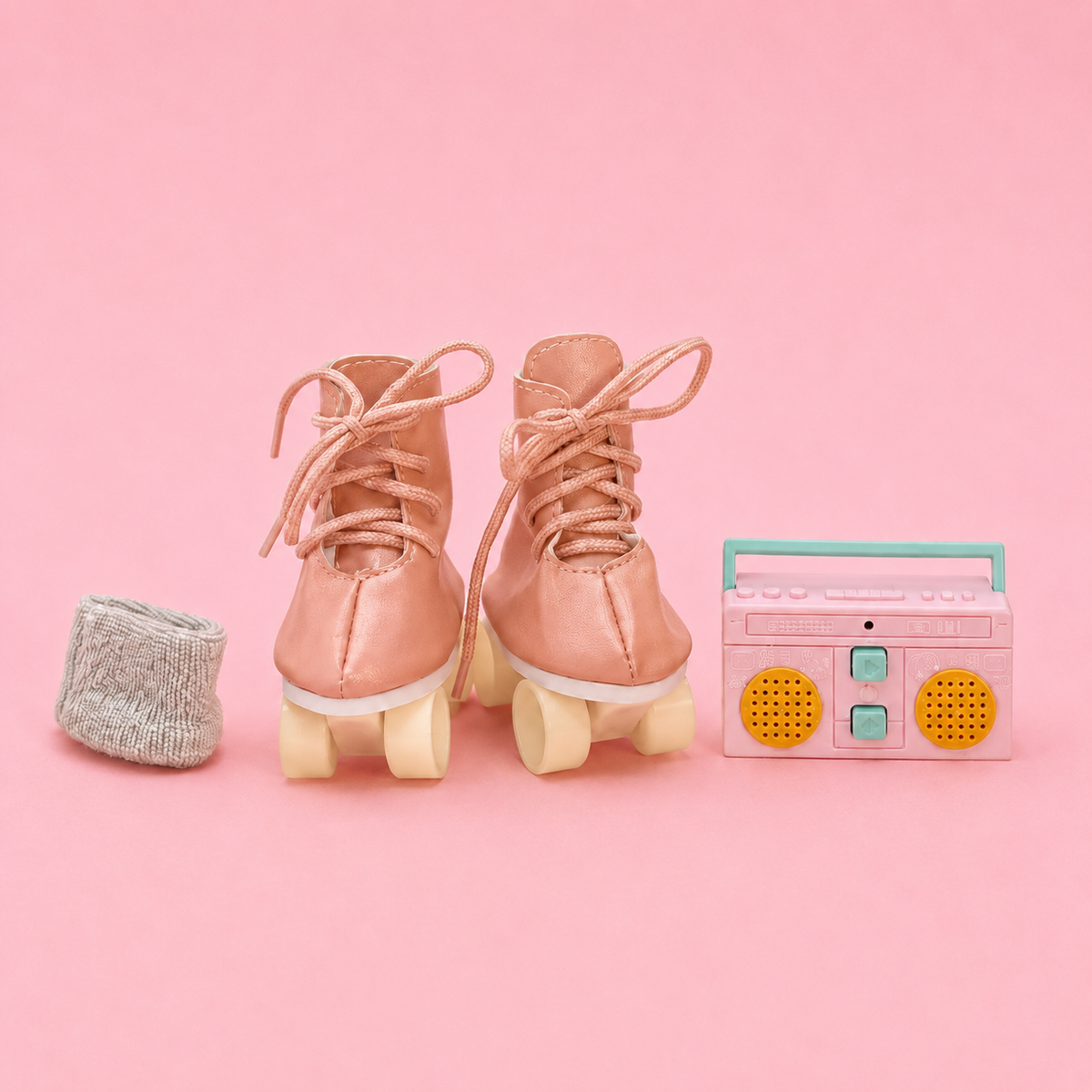 KIT ACCESSORI ROLLER CON PATTINI ROSA – MINI PANCHAS MINIKANE