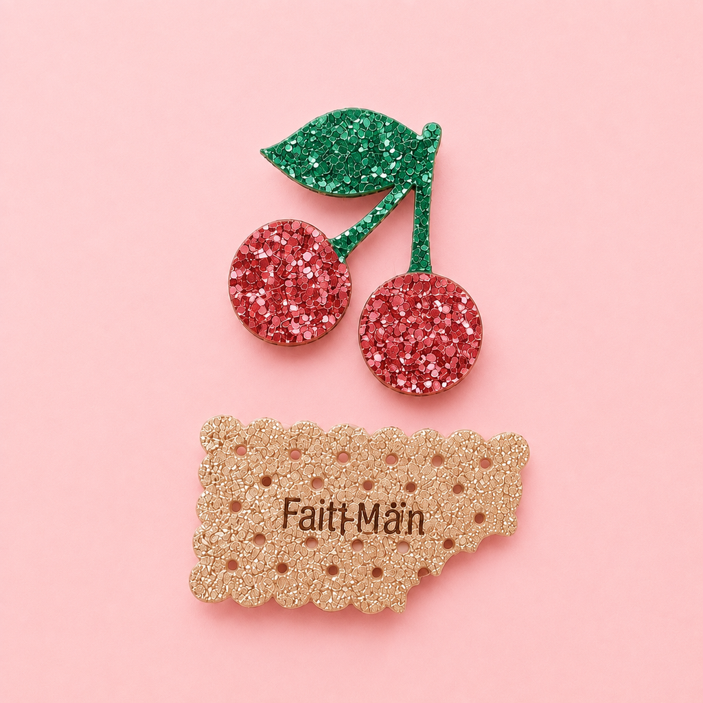 Set spilla ciliegia e biscotto 🍒🍪