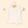 Body Shorty in Maglia a Coste Bianco