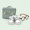Set accessori scuola con cartella verde