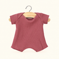 Body shorty con maniche all’americana in maglia a costine