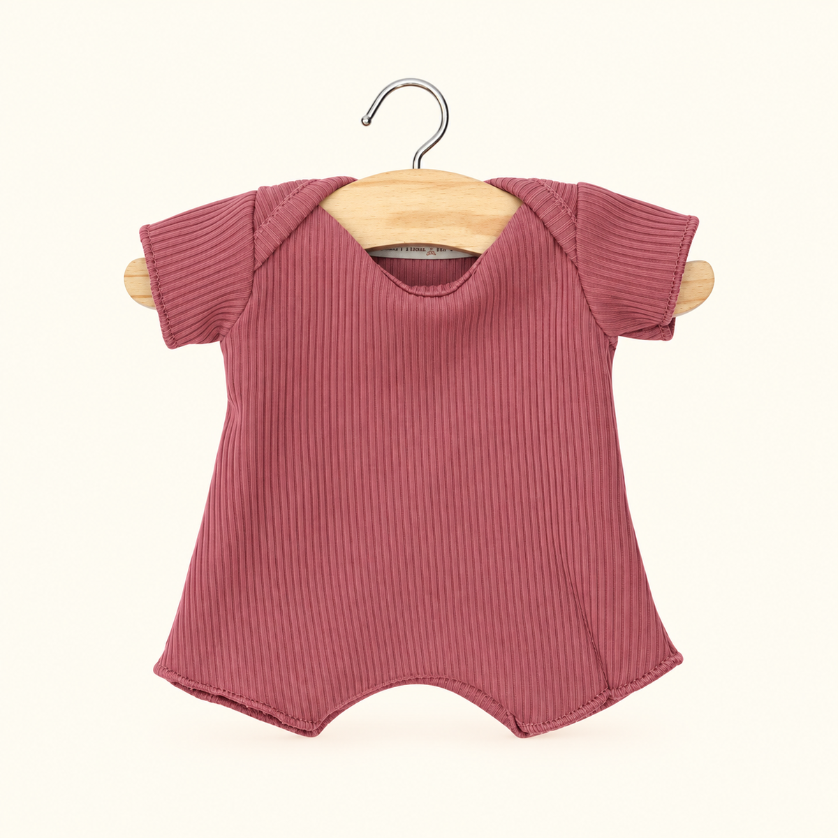 Body shorty con maniche all’americana in maglia a costine